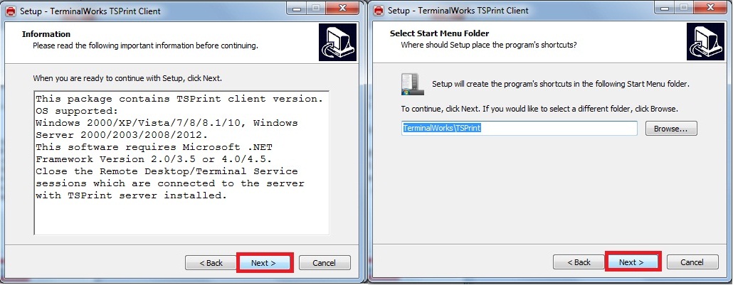 tsprint client